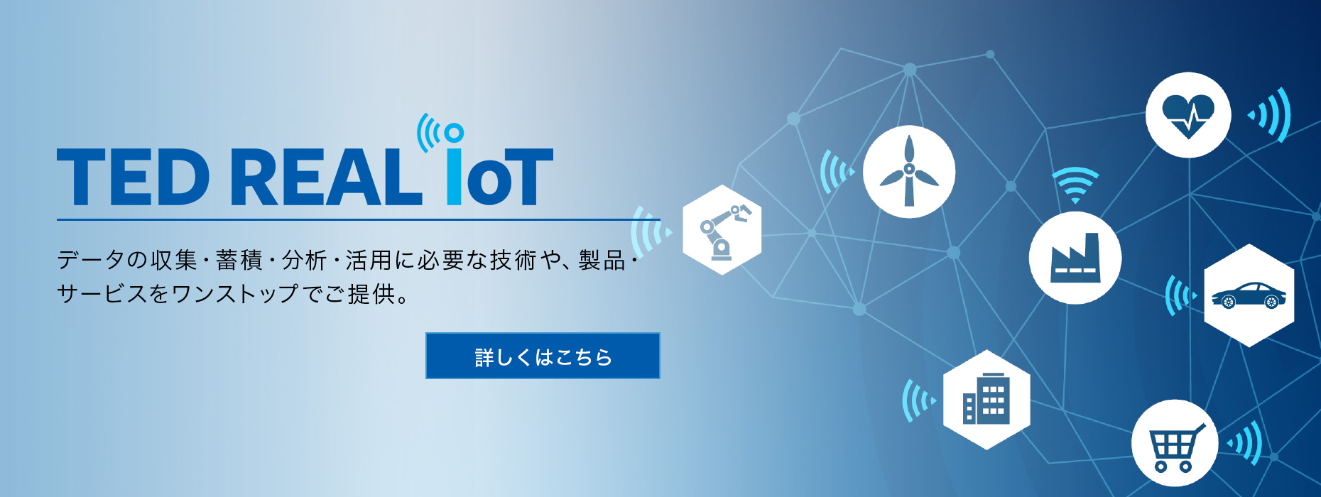 TED REAL IoT f[^̎WE~ρÉEpɕKvȋZpAiET[rXXgbvł񋟁B