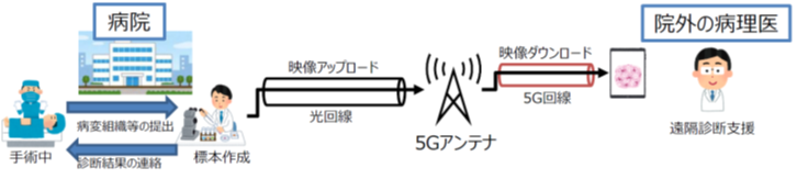 図1●総務省が示した遠隔診療のユースケース④手術時の遠隔術中迅速病理診断